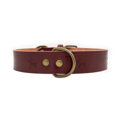 Collar para perros Cuero Premium Cereza