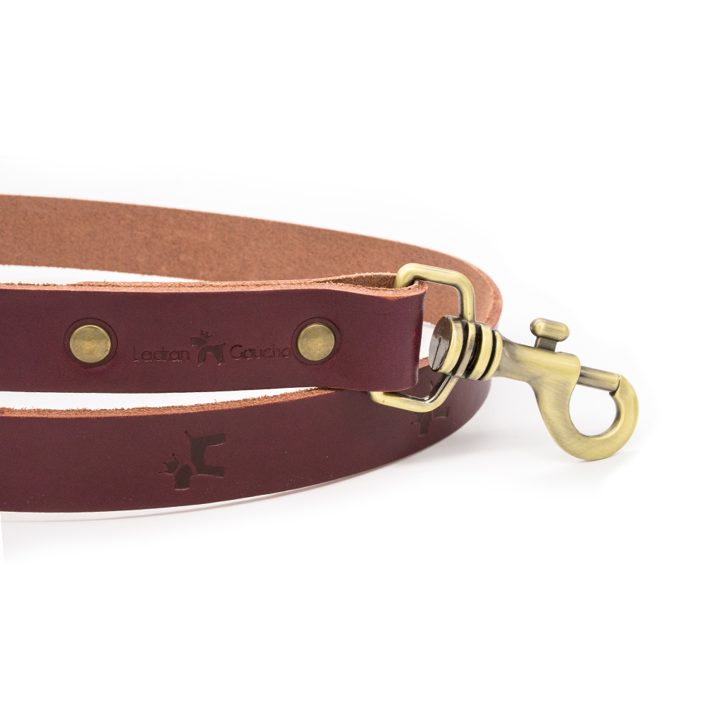 Correa para perros Cuero Premium Cereza - Image 3