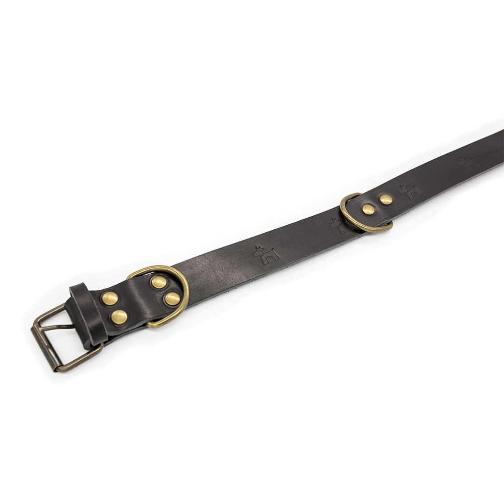 Black Premium Leather Dog Collar - Image 3