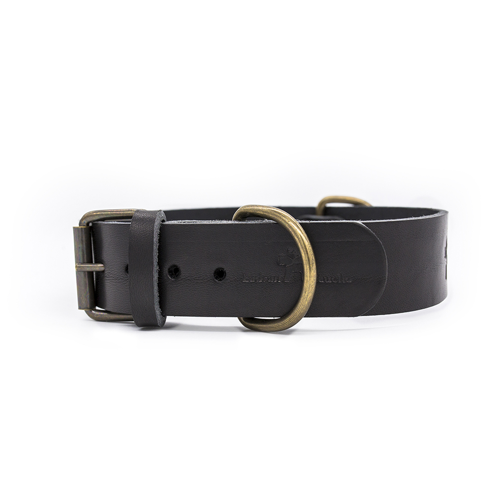 Black Premium Leather Dog Collar - Image 4