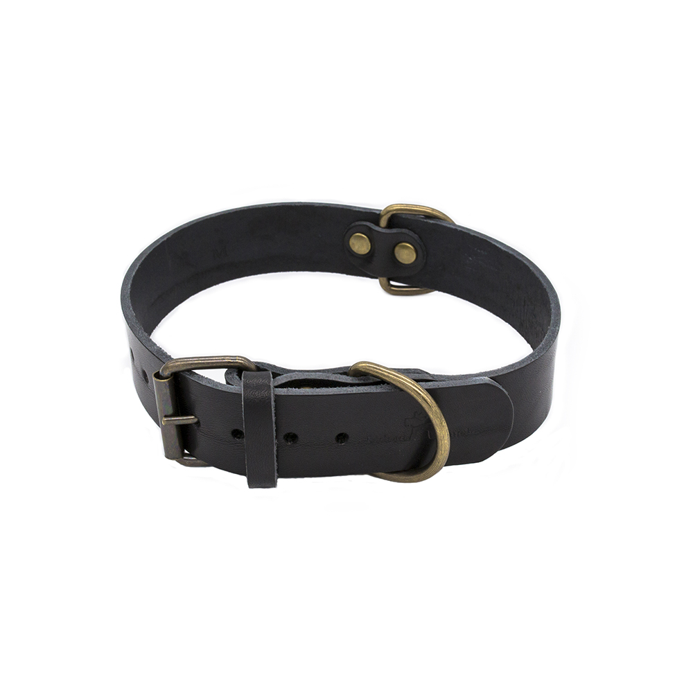 Black Premium Leather Dog Collar - Image 5