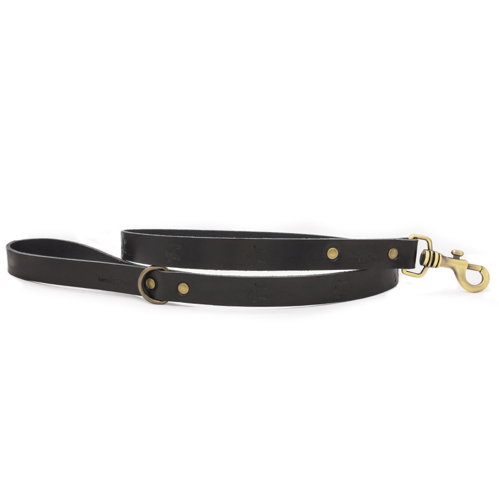 Laisse Cuir Premium Noir