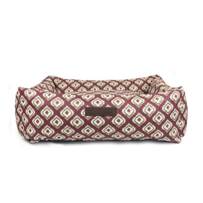 Cama para perros Impermeable Ikat Burdeos
