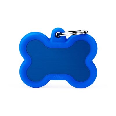 Chapa con goma hueso azul