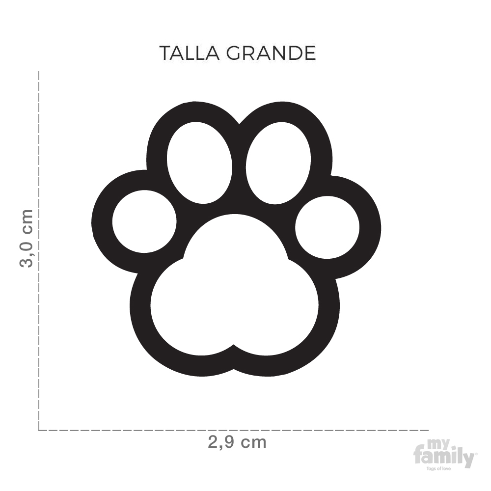 Chapa para perros huella roja - Image 2