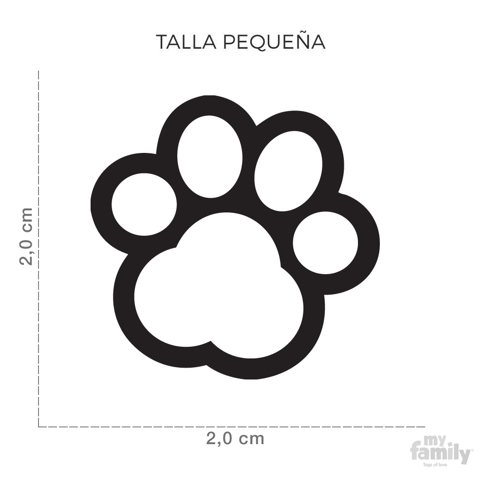 Chapa para perros huella roja - Image 3