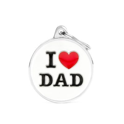 Chapa para perros I love dad circular