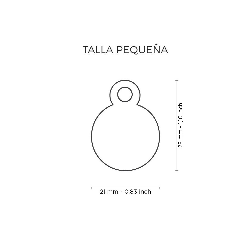 Chapa para perros I love dad circular - Image 3