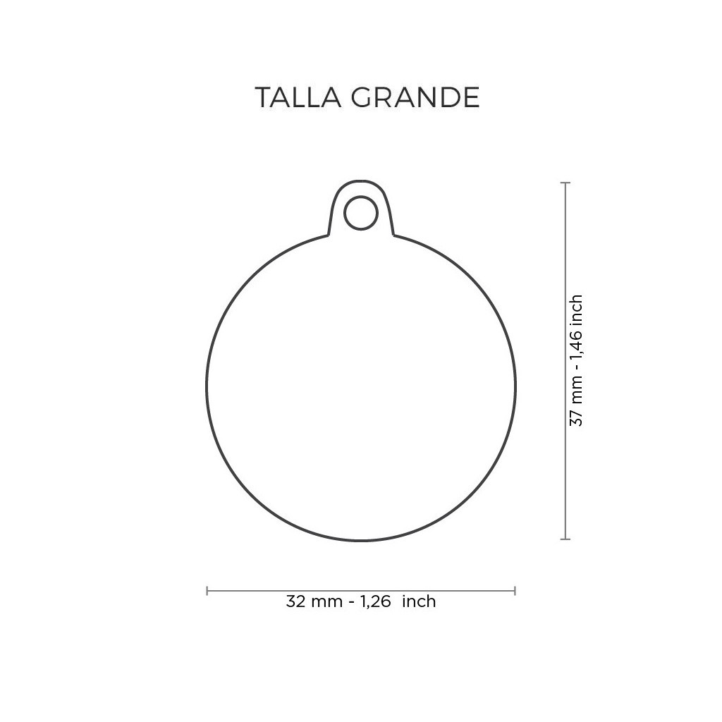 Chapa para perros I love mom circular - Image 2