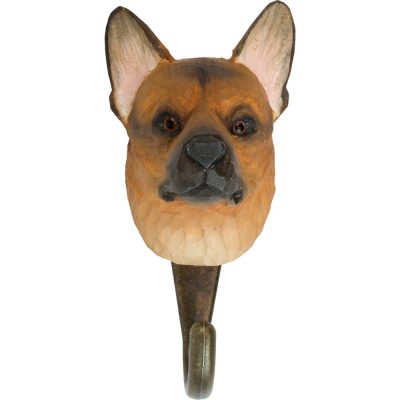 Perchero para complementos de perros con forma de Pastor Alemán