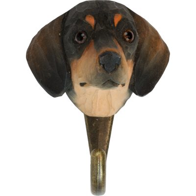 Perchero para complementos de perros con forma de Teckel
