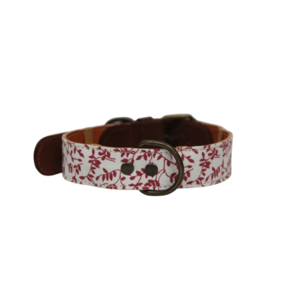 Collar para perros floral blanco y rosa (outlet)