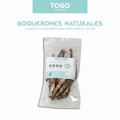 Snacks de boquerones naturales para perros